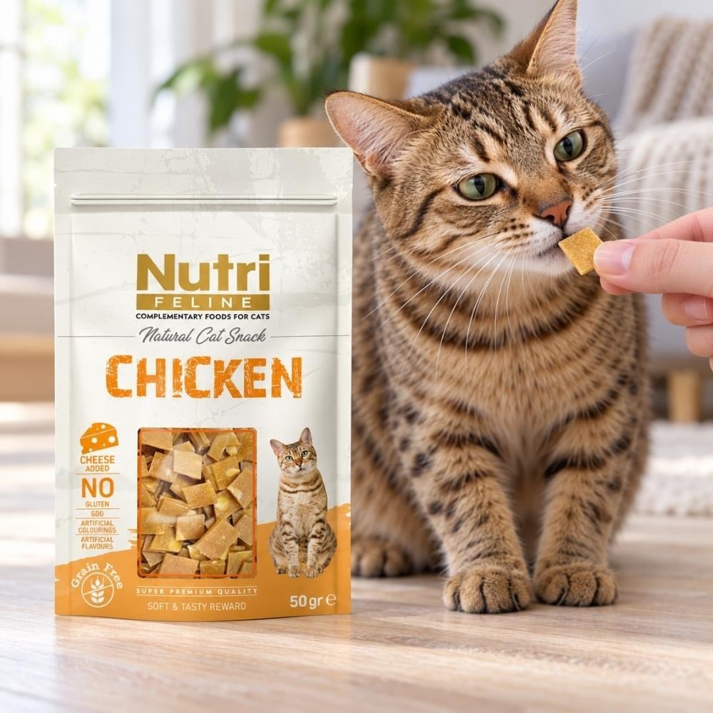Nutri Feline Tavuklu ve Peynirli Kedi Ödül Maması 50 grNutri Feline