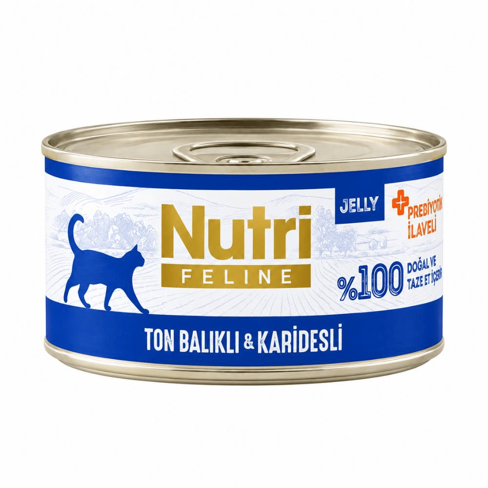 Nutri Feline Ton Balıklı ve Karidesli Prebiyotikli Yetişkin Kedi Konservesi 70 grNutri Feline