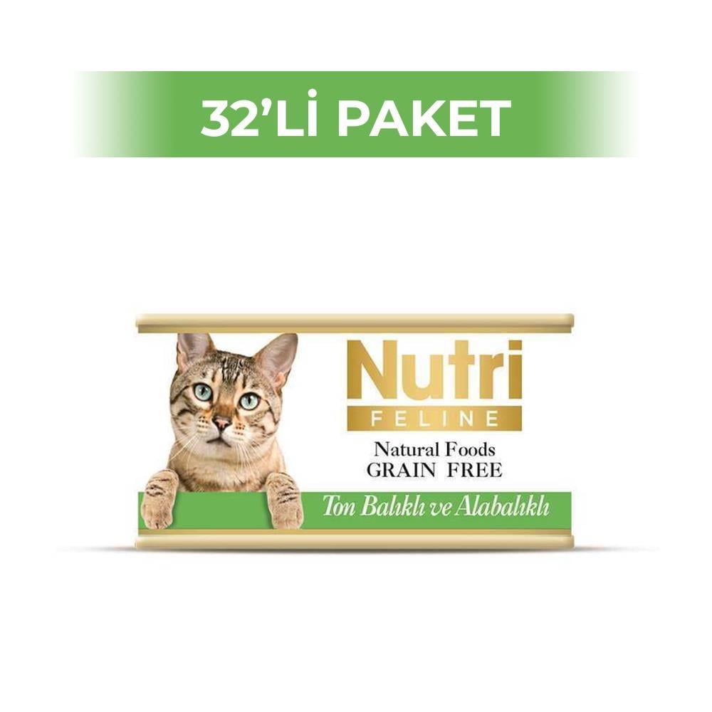 Nutri Feline Ton ve Alabalıklı Kedi Konservesi 85 gr 32 AdetNutri Feline