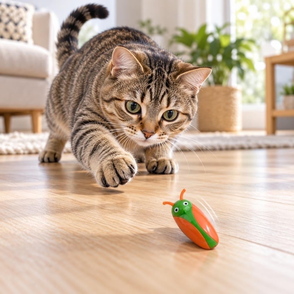 Pativita Pilli Titreşimli Yürüyen Böcek Kedi OyuncağıHakdem