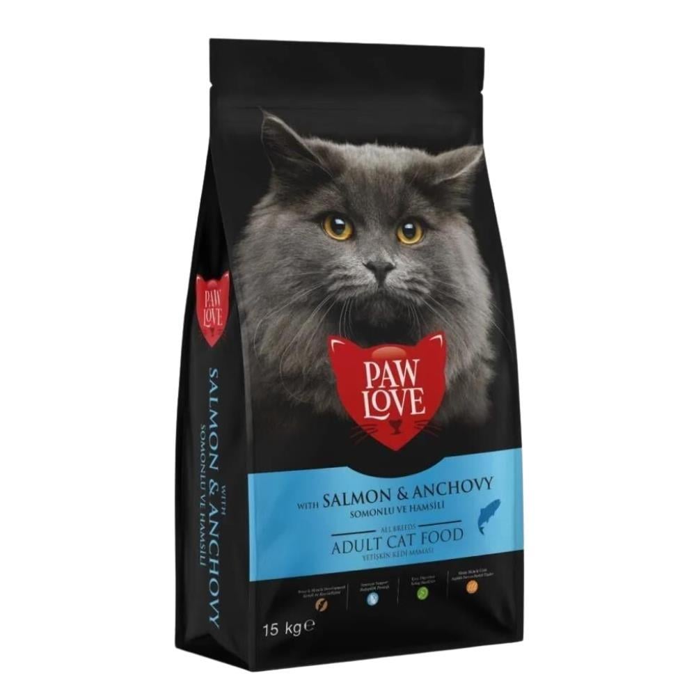 Paw Love Somonlu Hamsili Yetişkin Kedi Maması 15 kgPawlove