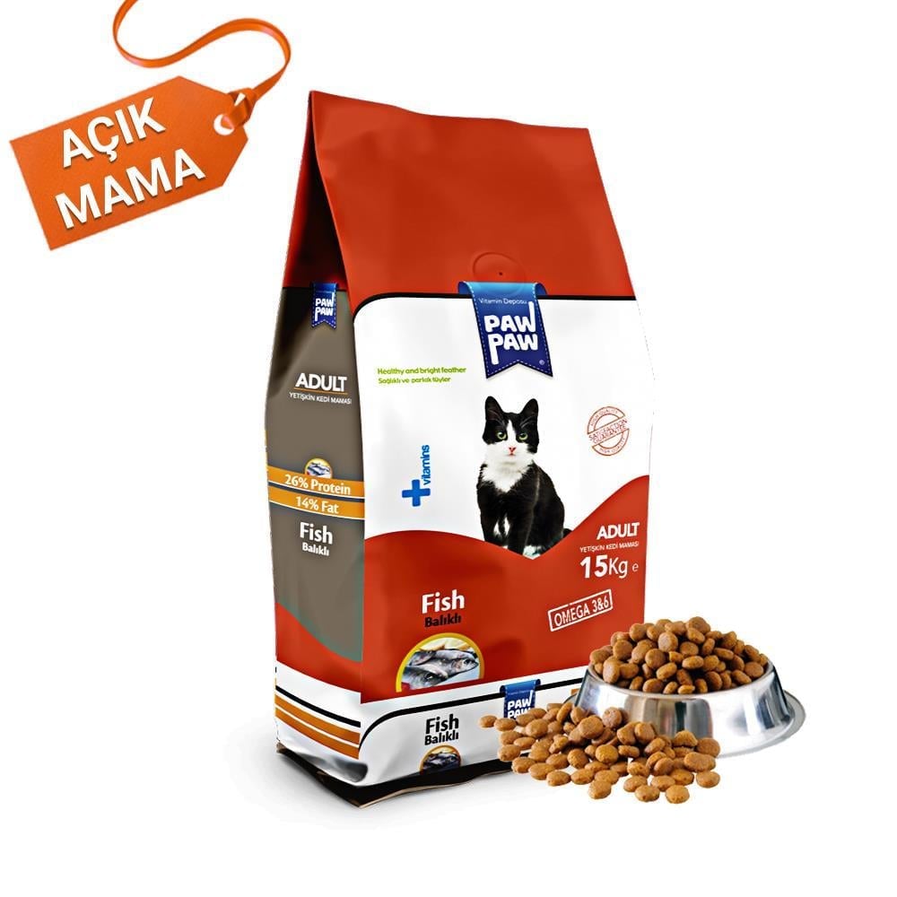 Paw Paw Balıklı Yetişkin Kedi Maması 2 kg Açık MamaPaw Paw