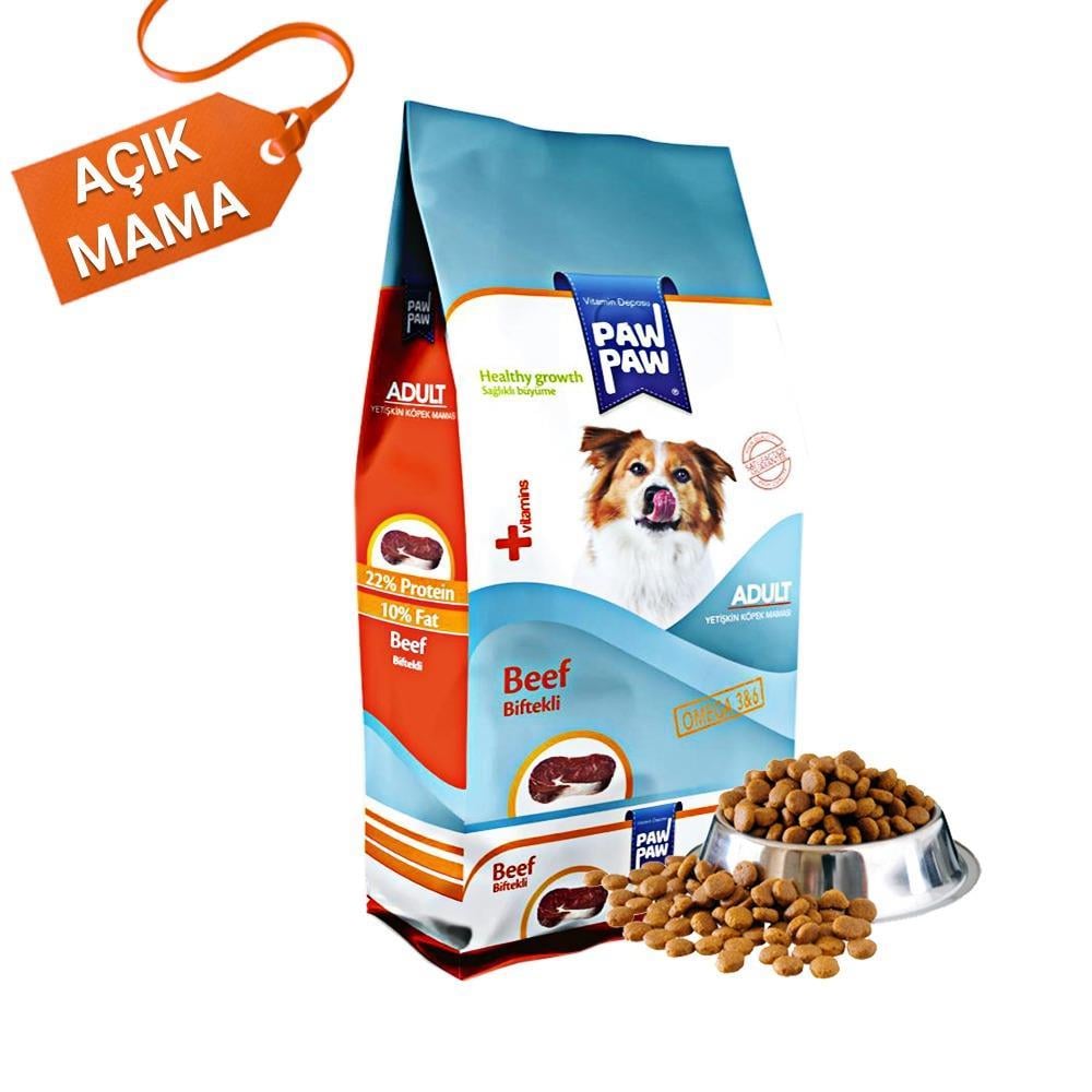 Paw Paw Biftekli Yetişkin Köpek Maması 3 kg Açık MamaPaw Paw