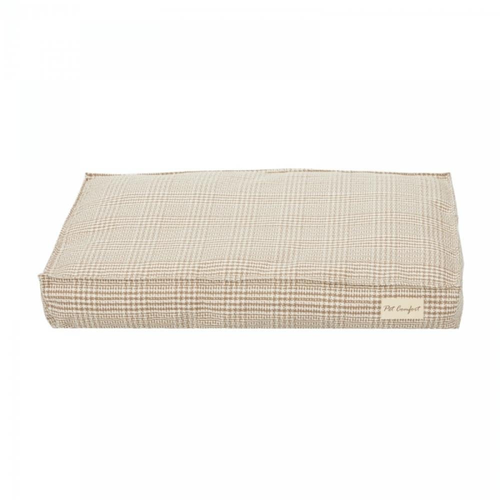 Pet Comfort Lima  Bej Kareli Köpek Yatağı M 90x60cmPet Comfort