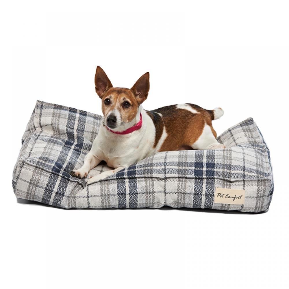 Pet Comfort Lima  Mavi Kareli Köpek Yatağı S 70x40cmPet Comfort