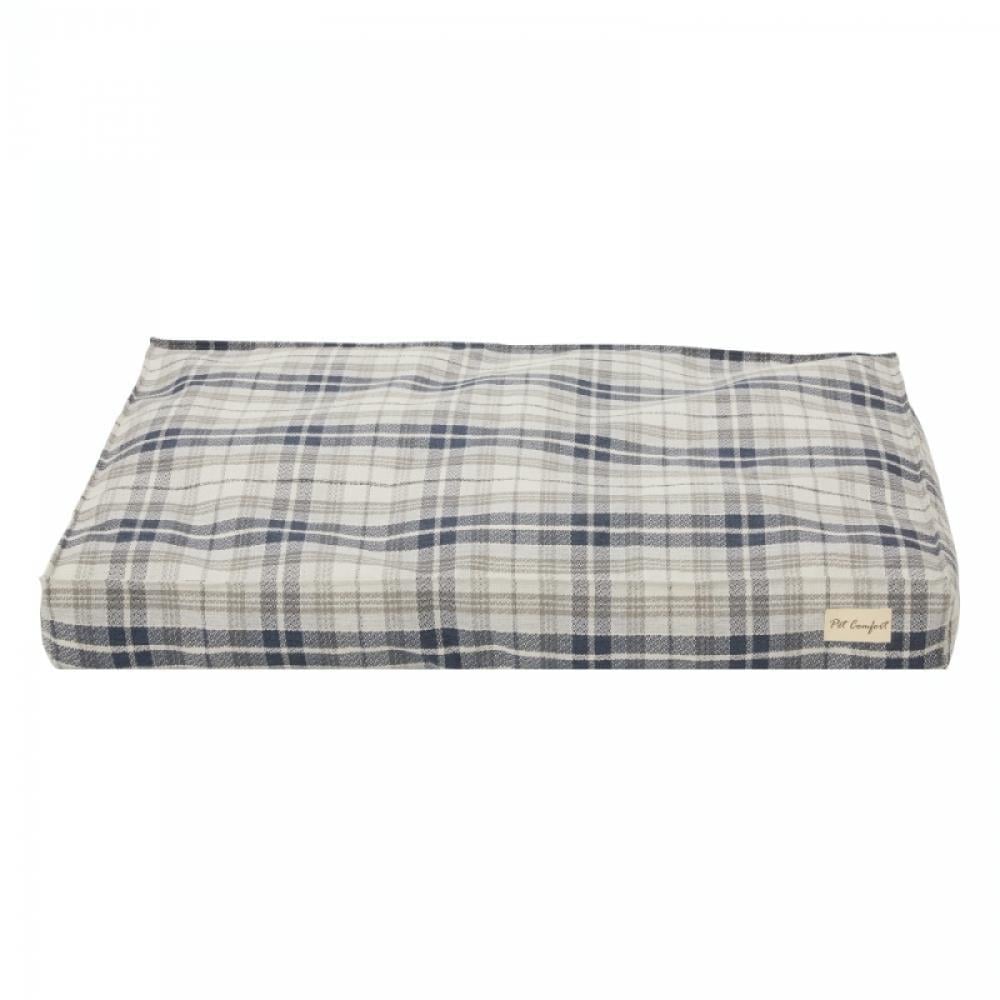 Pet Comfort Lima  Mavi Kareli Köpek Yatağı L 110x75cmPet Comfort