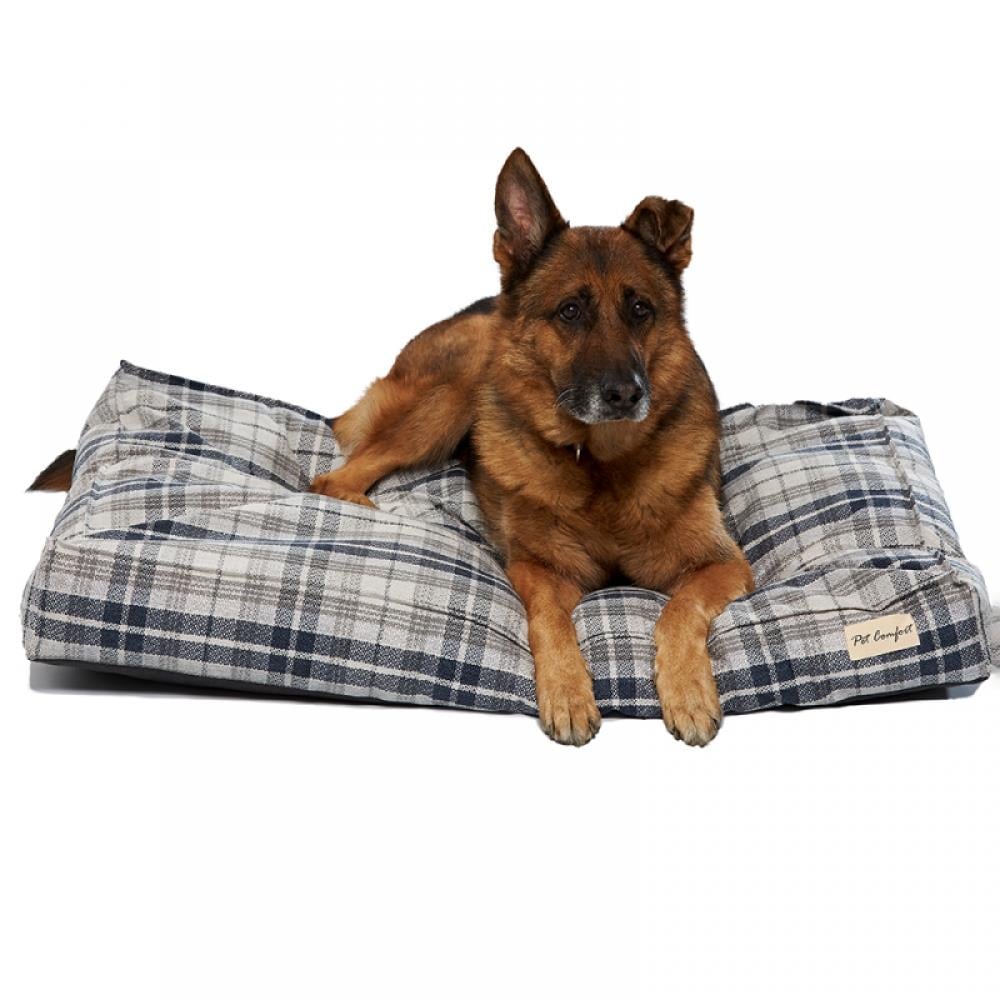 Pet Comfort Lima  Mavi Kareli Köpek Yatağı L 110x75cmPet Comfort
