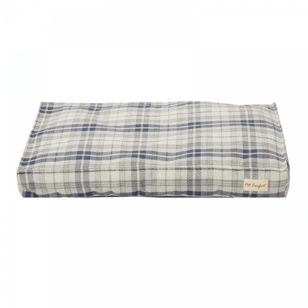 Pet Comfort Lima  Mavi Kareli Köpek Yatağı M 90x60cmPet Comfort