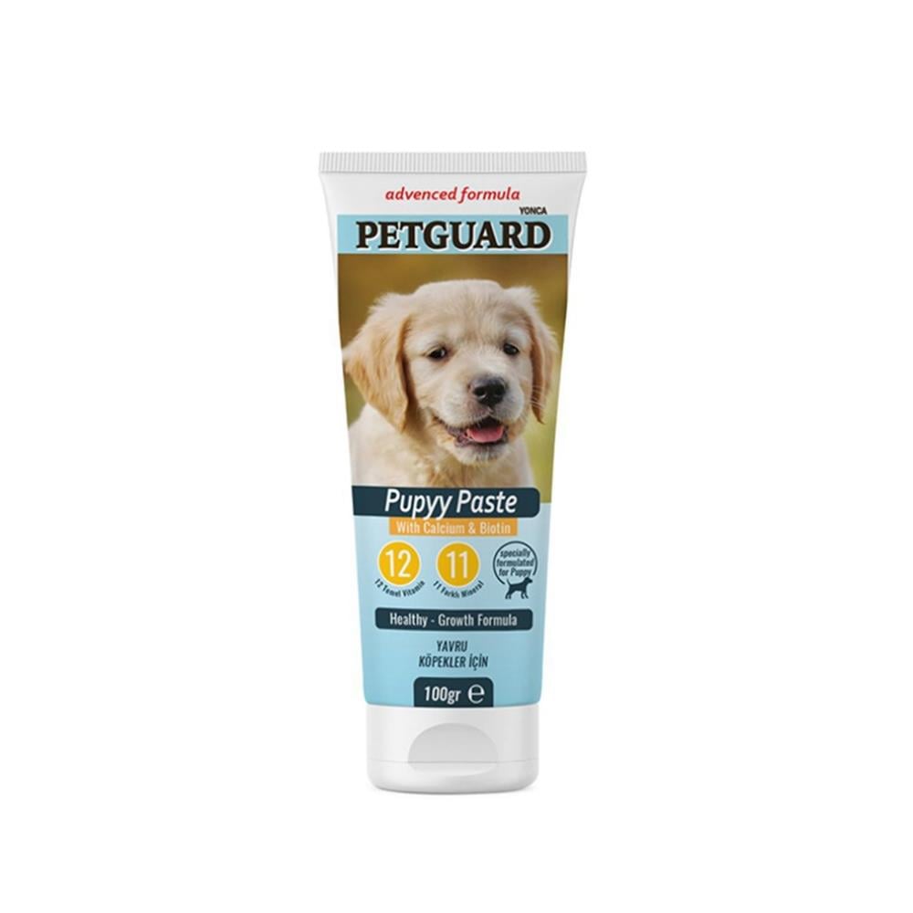 Pet Guard Yavru Köpekler için Kalsiyum ve Biotin Macun 100 grPetguard