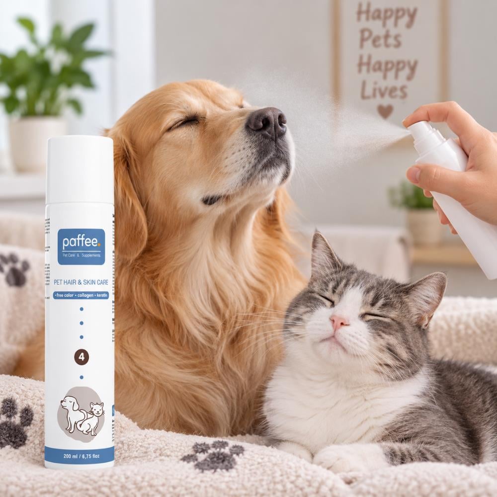 Pet Love Vanilya Özlü Kedi ve Köpek Tüy Bakım Spreyi 150 mlPaffee
