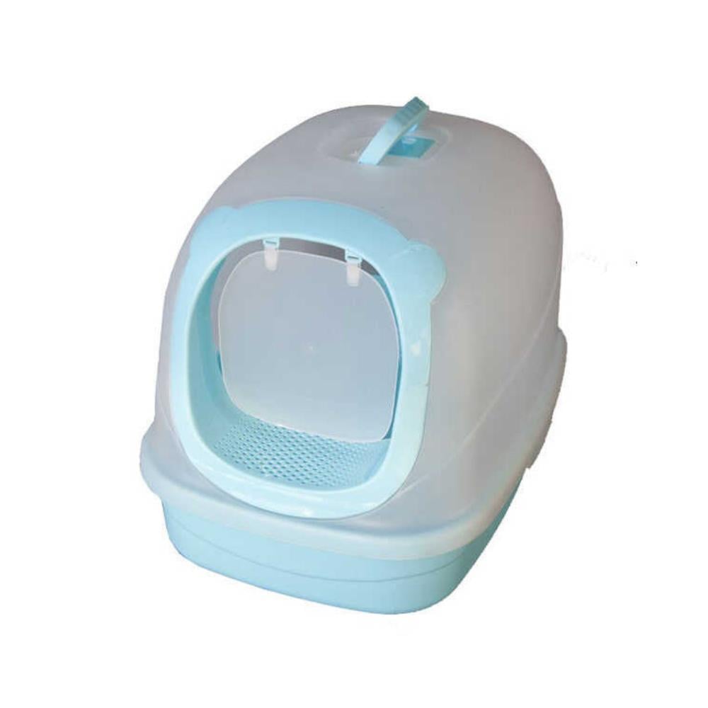 Pet Zone Filtreli Kapalı Kedi Tuvalet Kabı Mavi 63x46x47 cmPET ZONE