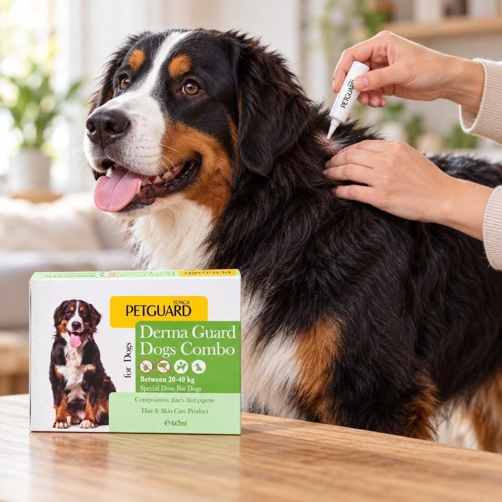 Petguard Derma Guard 20-40 kg Köpekler İçin Deri ve Tüy Bakım Damlası 4 x 3 mlPetguard