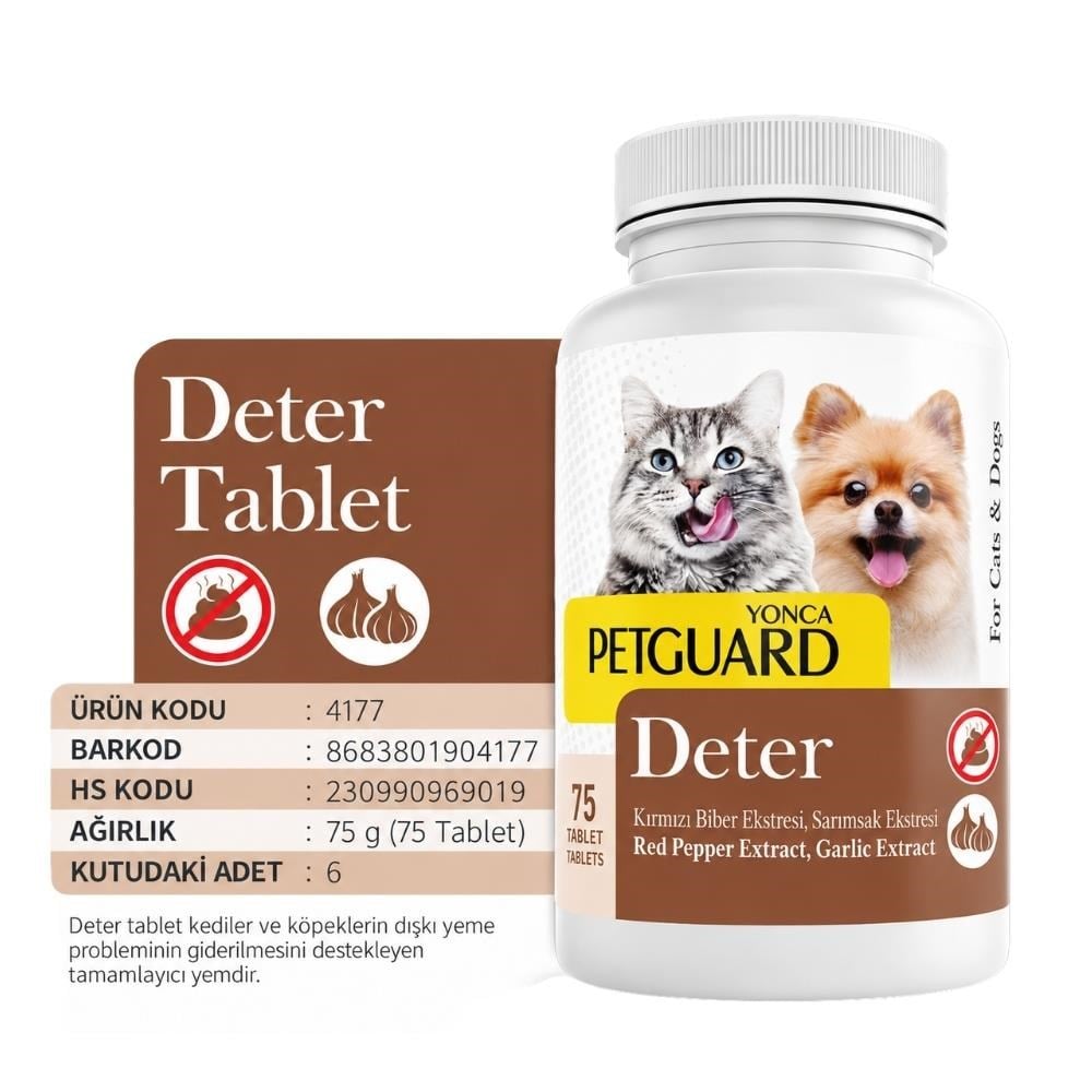 Petguard Deter Kedi Köpek 75 TabletPetguard
