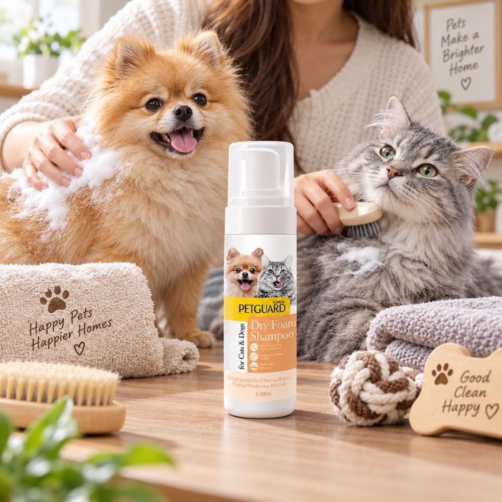 Petguard Vanilyalı Kedi ve Köpek Kuru Köpük Şampuanı 200 mlPetguard