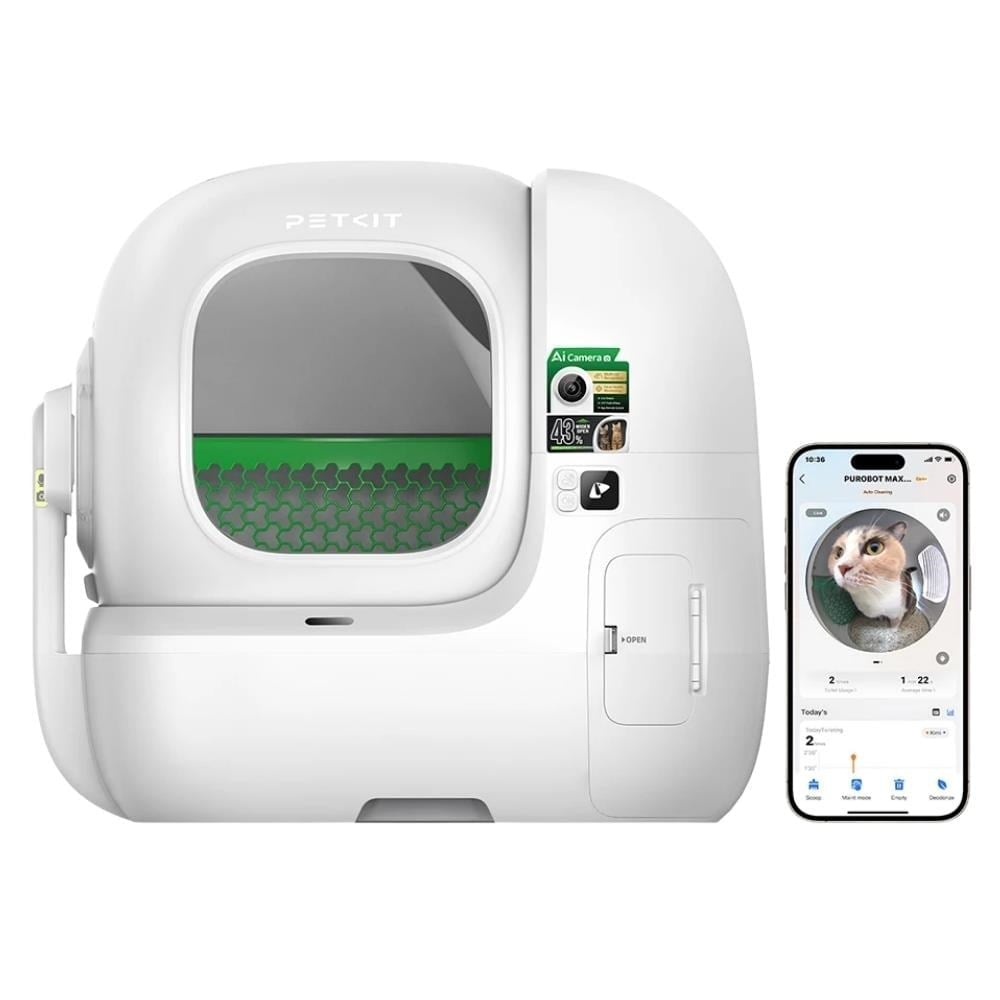 Petkit Purobot Max Pro 2 Kameralı Akıllı Kedi Tuvaleti BeyazPetkit
