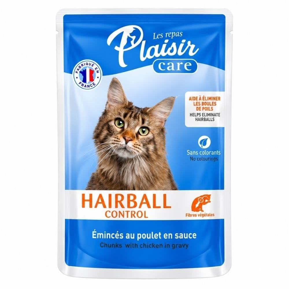 Plaisir Care Hairball Tavuklu Tüy Yumağı Önleyici Yetişkin Kedi Yaş Maması 85 grPlaisir