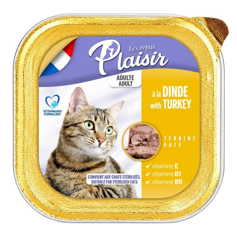 Plaisir Hindili Ezme Yetişkin Kedi Konservesi 100 grPlaisir