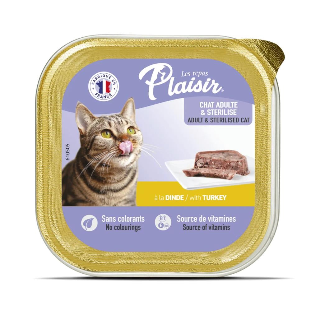 Plaisir Hindili Pate Ezme Yetişkin Kedi Konservesi 100 grPlaisir