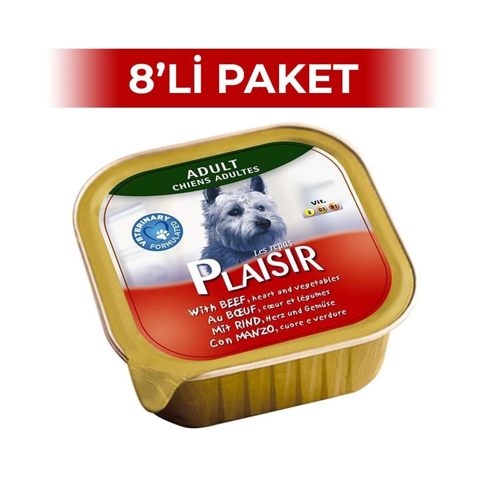 Plaisir Sığır Etli Sebzeli Köpek Konservesi 150 gr 8 AdetPlaisir
