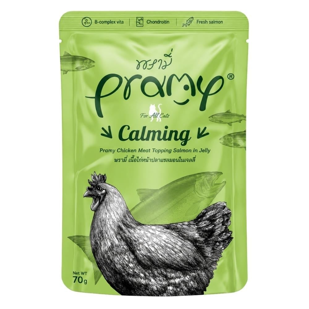 Pramy Calming Jöle İçinde Tavuk Etli ve Somonlu Yaş Kedi Maması 70 grPramy