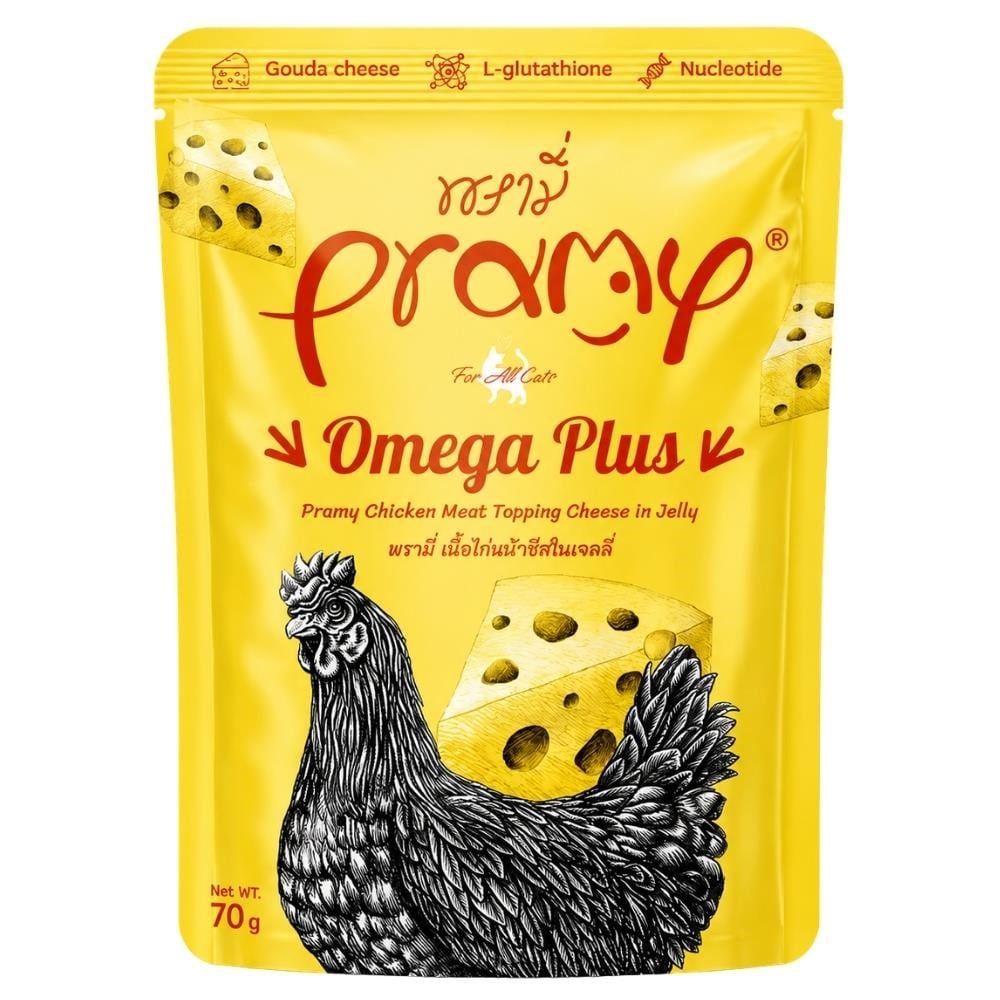 Pramy Omega Plus Jöle İçinde Tavuk Etli ve Peynirli Kedi Yaş Maması 70 grPramy