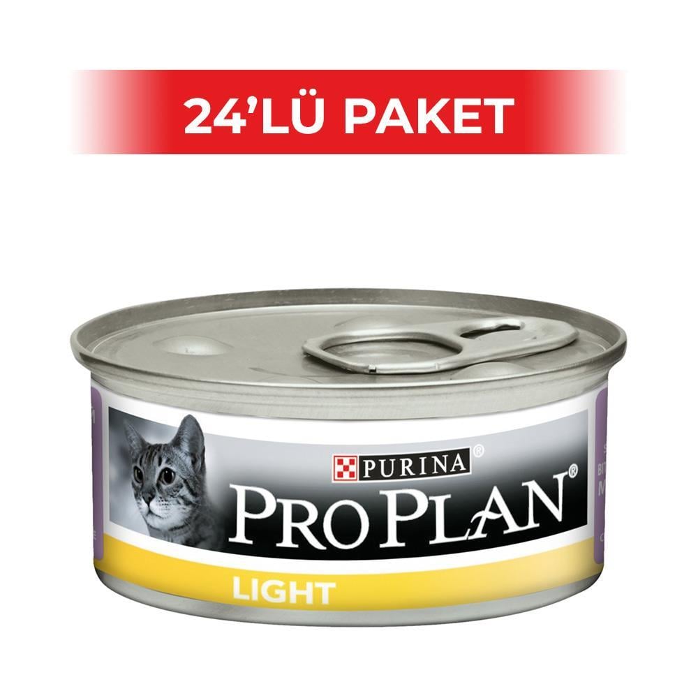 Pro Plan Light Hindi Etli Yetişkin Kedi Konservesi 85 gr 24 AdetPro Plan