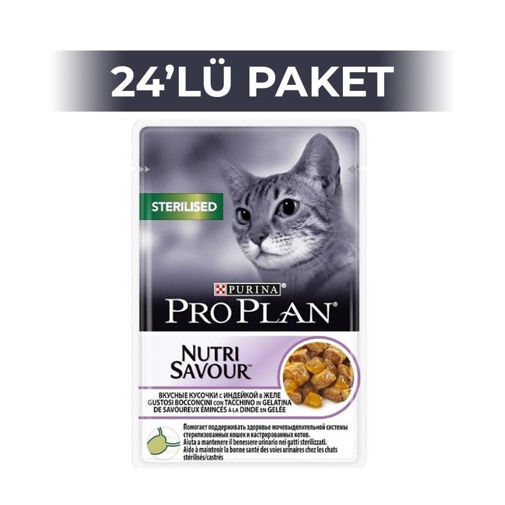 Pro Plan Nutri Savour Hindili Kısırlaştırılmış Kedi Konservesi 85 gr 24 AdetPro Plan