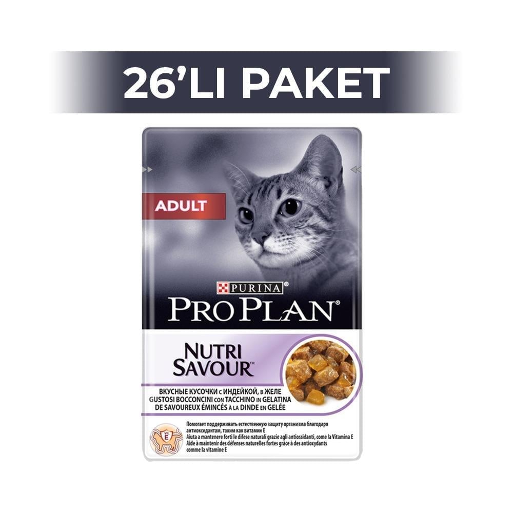 Pro Plan Nutri Savour Hindili Pouch Yaş Maması 85 gr 26 AdetPro Plan