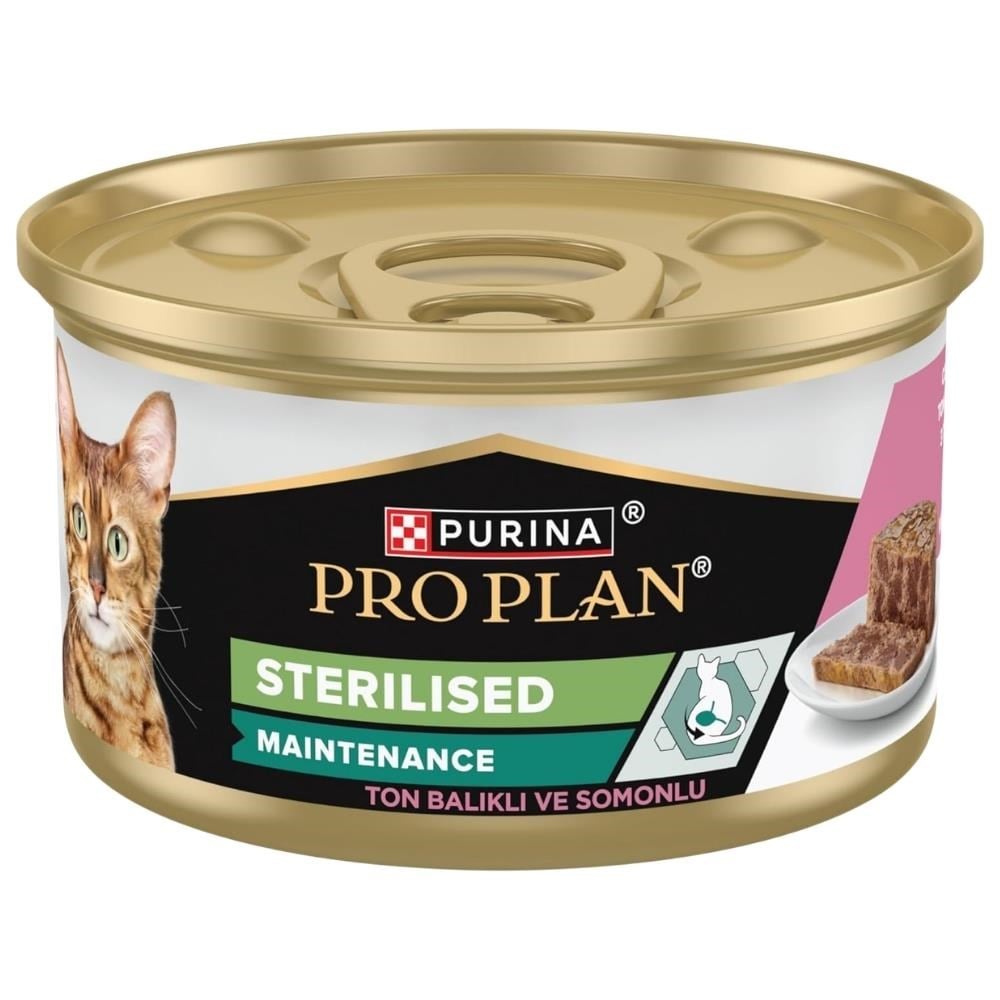 Pro Plan Somonlu ve Ton Balıklı Kısırlaştırılmış Konserve Kedi Maması 85 grPro Plan