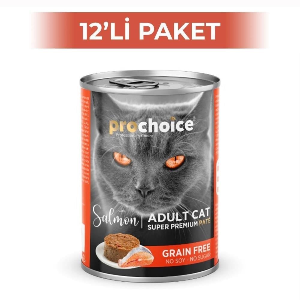 ProChoice Adult Cat Salmon Pate Kedi Konservesi 400 gr 12 AdetProchoice