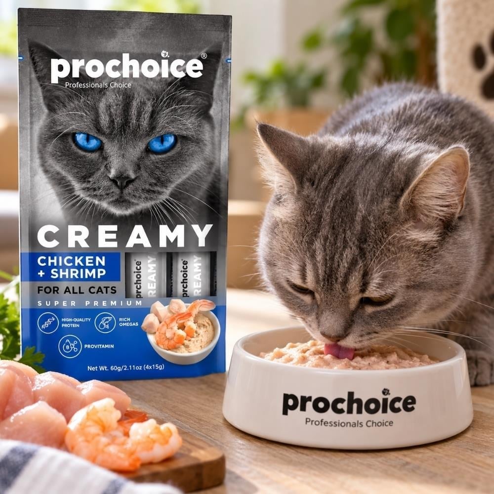 Prochoice Creamy Tavuklu ve Karidesli Kedi Krema Ödül Maması 4x15 grProchoice
