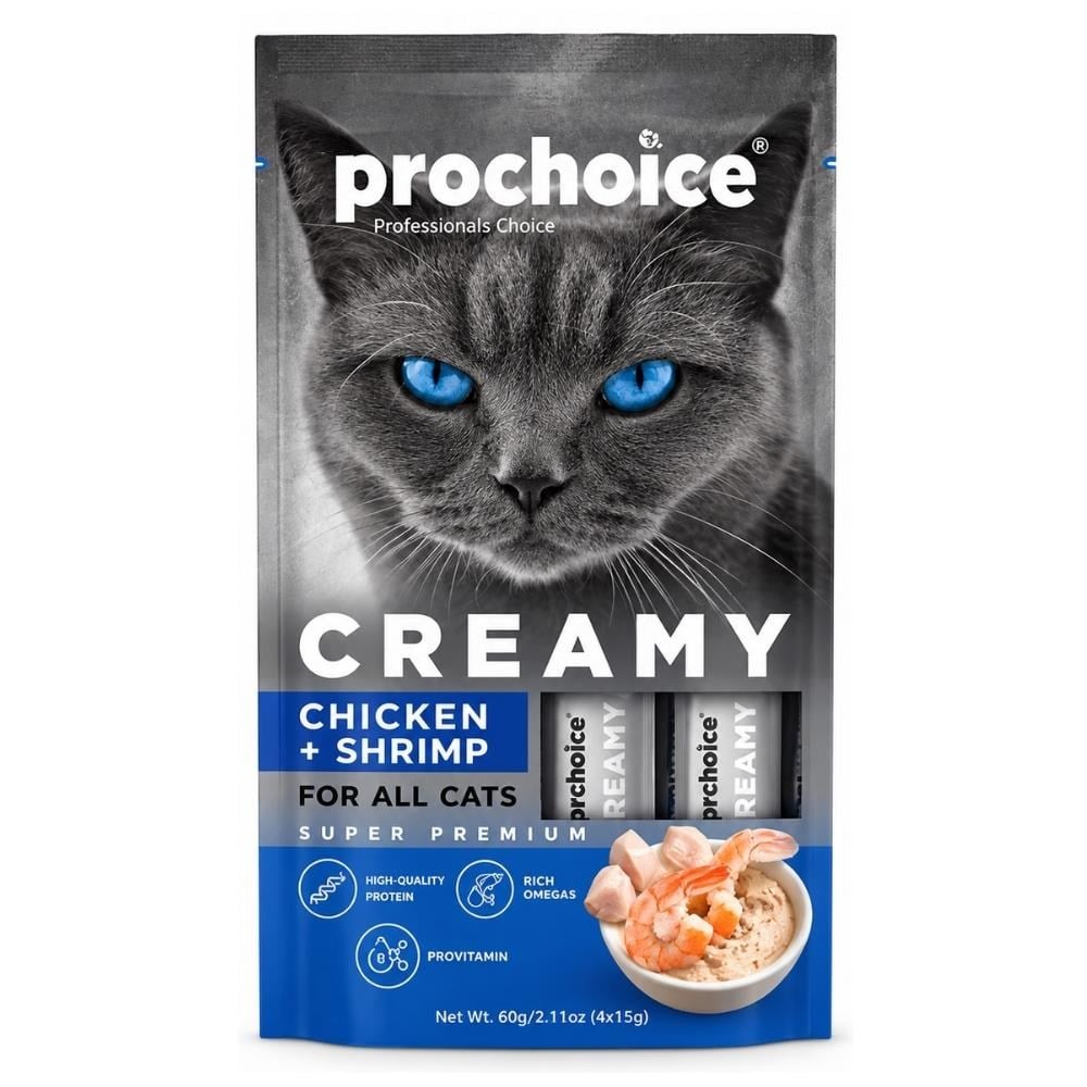 Prochoice Creamy Tavuklu ve Karidesli Kedi Krema Ödül Maması 4x15 grProchoice