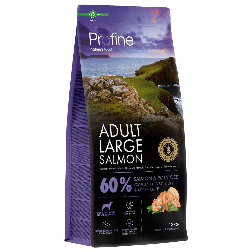 Profine Large Salmon Glutensiz Somonlu Büyük Irk Yetişkin Köpek Maması 12 kgProfine