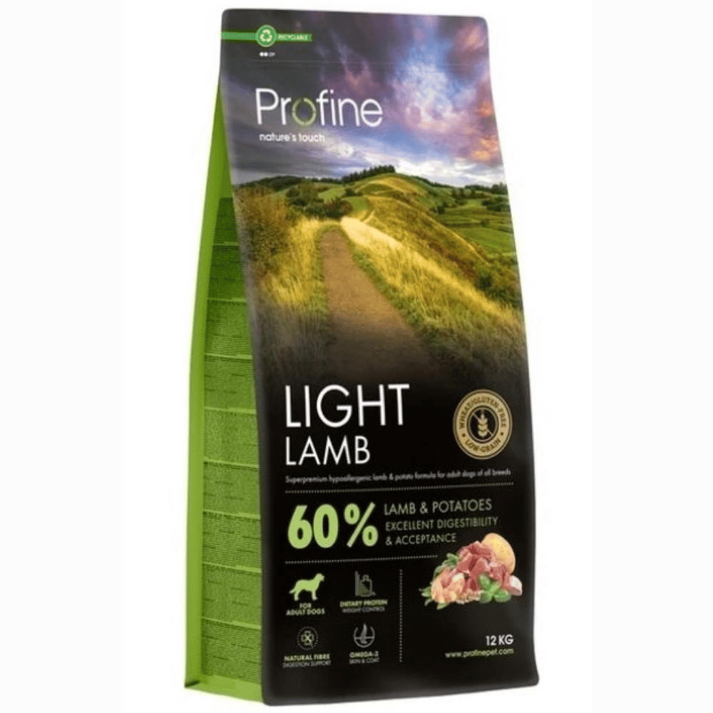 Profine Light Glutensiz Kuzulu Yetişkin Köpek Maması 12 kgProfine