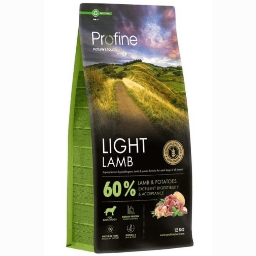 Profine Light Glutensiz Kuzulu Yetişkin Köpek Maması 12 kgProfine