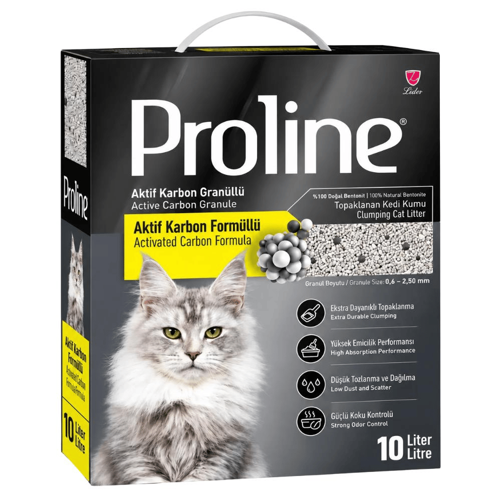 Proline Aktif Karbonlu Granüllü Bentonit Kedi Kumu 10 ltProline