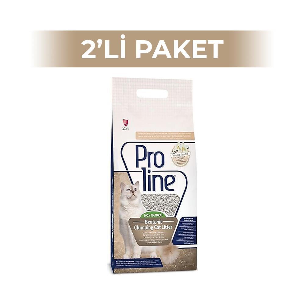Proline Aloe Vanilya Kokulu Ince Tane Topaklanan Kedi Kumu 5 lt 2 AdetProline