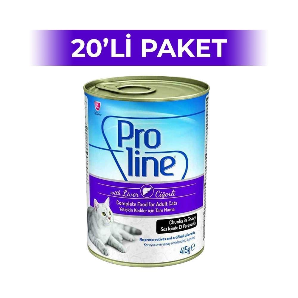 Proline Ciğerli Yetişkin Kedi Konservesi 415 gr 20 AdetProline