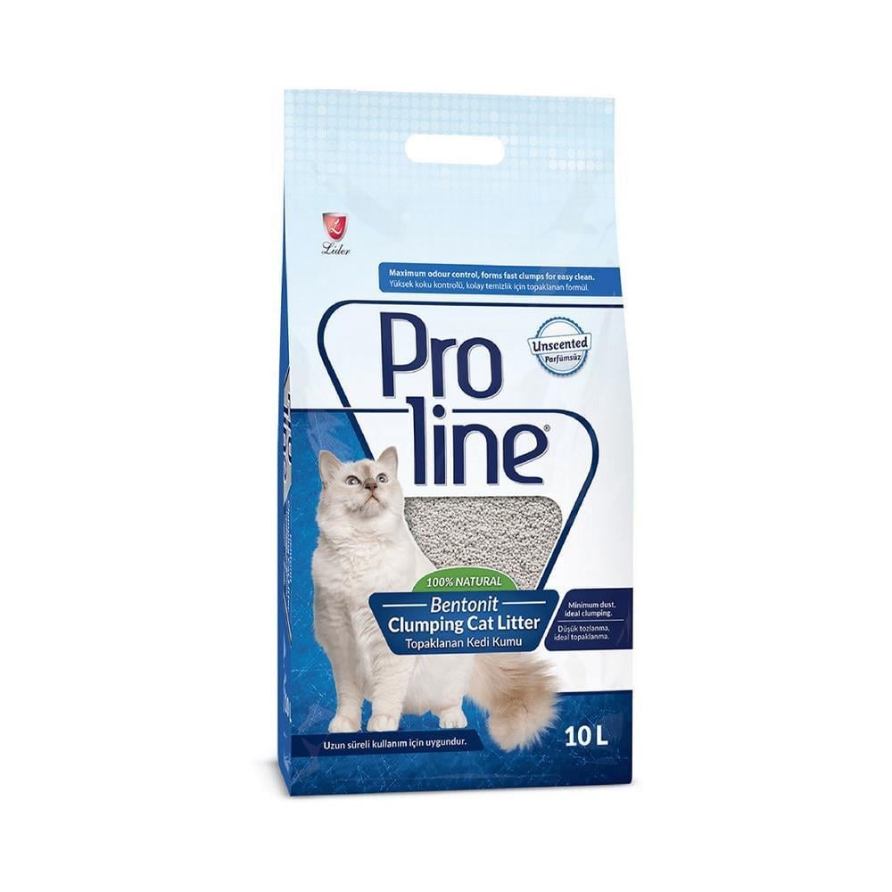 Proline Kokusuz Doğal İnce Taneli Topaklanan Kedi Kumu 10 ltProline