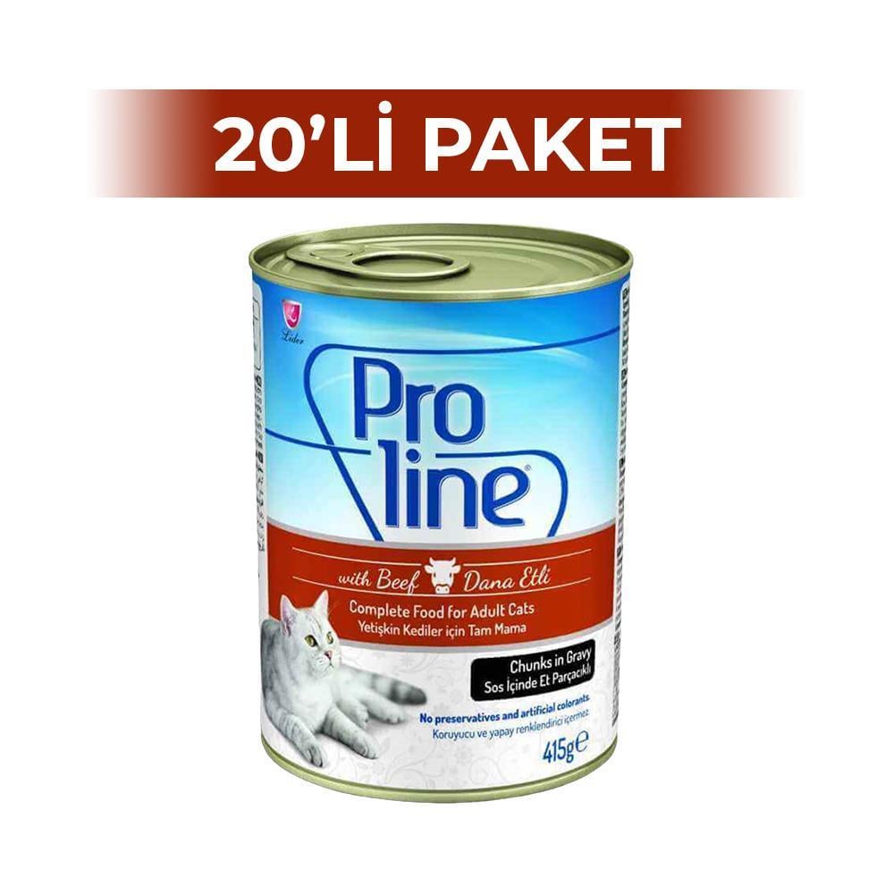 Proline Parça Dana Etli Kedi Konservesi 415 gr 20 AdetProline