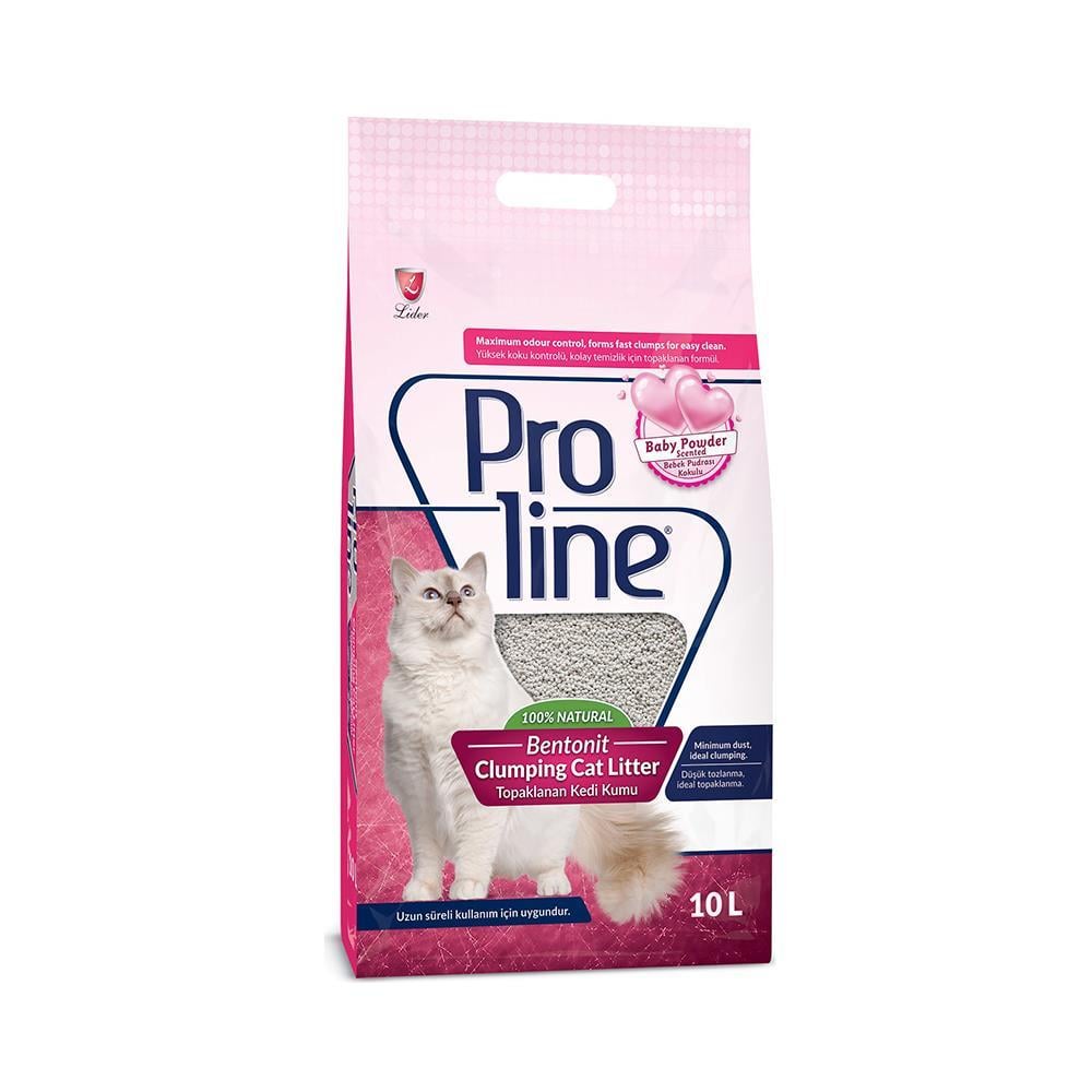 Proline Pudralı Topaklanan İnce Taneli Bentonit Kedi Kumu 10 ltProline