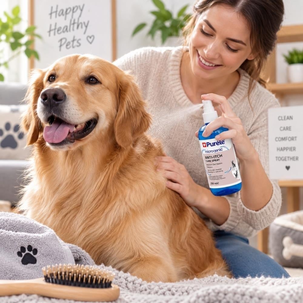 Purele Anti Itching Kedi ve Köpekler İçin Kaşıntı Karşıtı Koruyucu Sprey 250 mlPurele