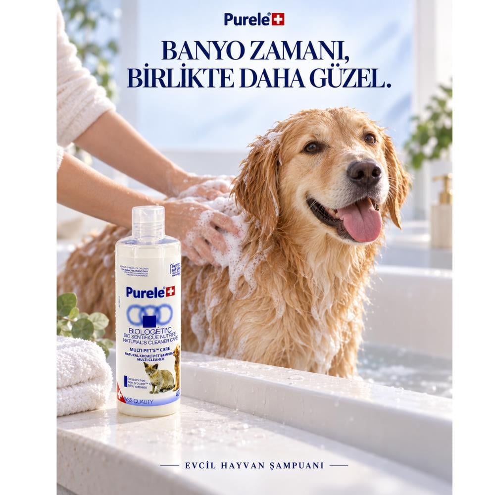 Purele Biologetic Kremli Kedi ve Köpek Şampuanı 400 mlPurele