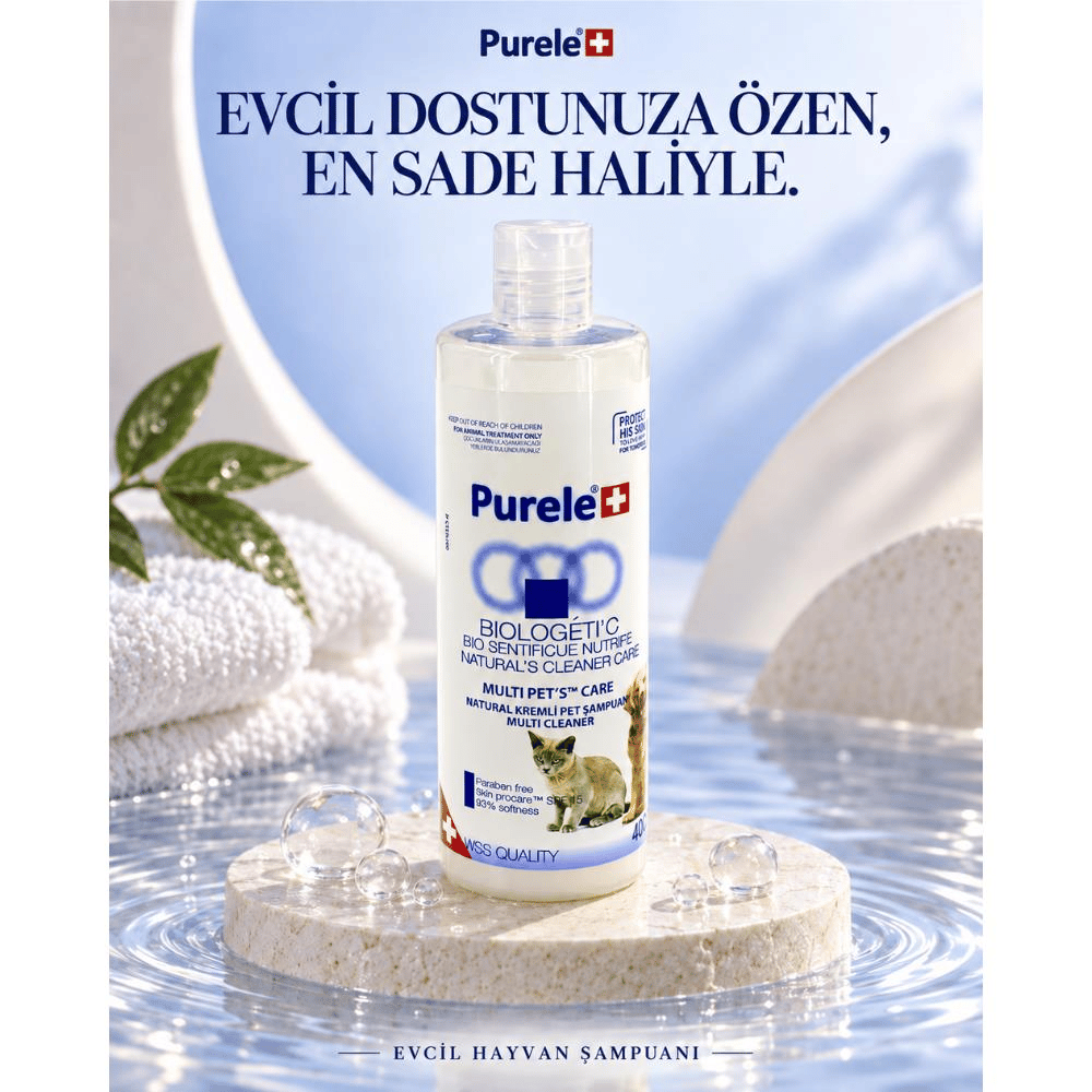 Purele Biologetic Kremli Kedi ve Köpek Şampuanı 400 mlPurele