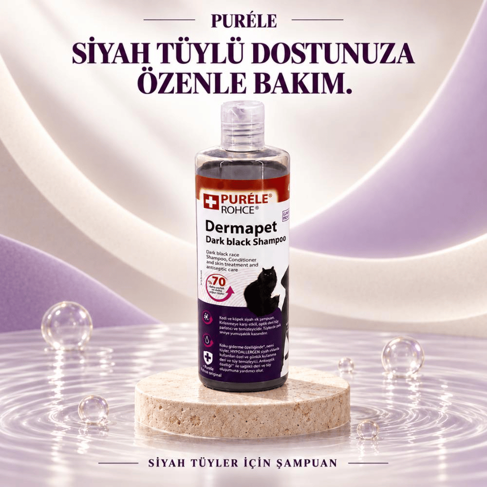 Purele Dermapet Siyah Kedi ve Köpek Şampuanı 450 mlPurele