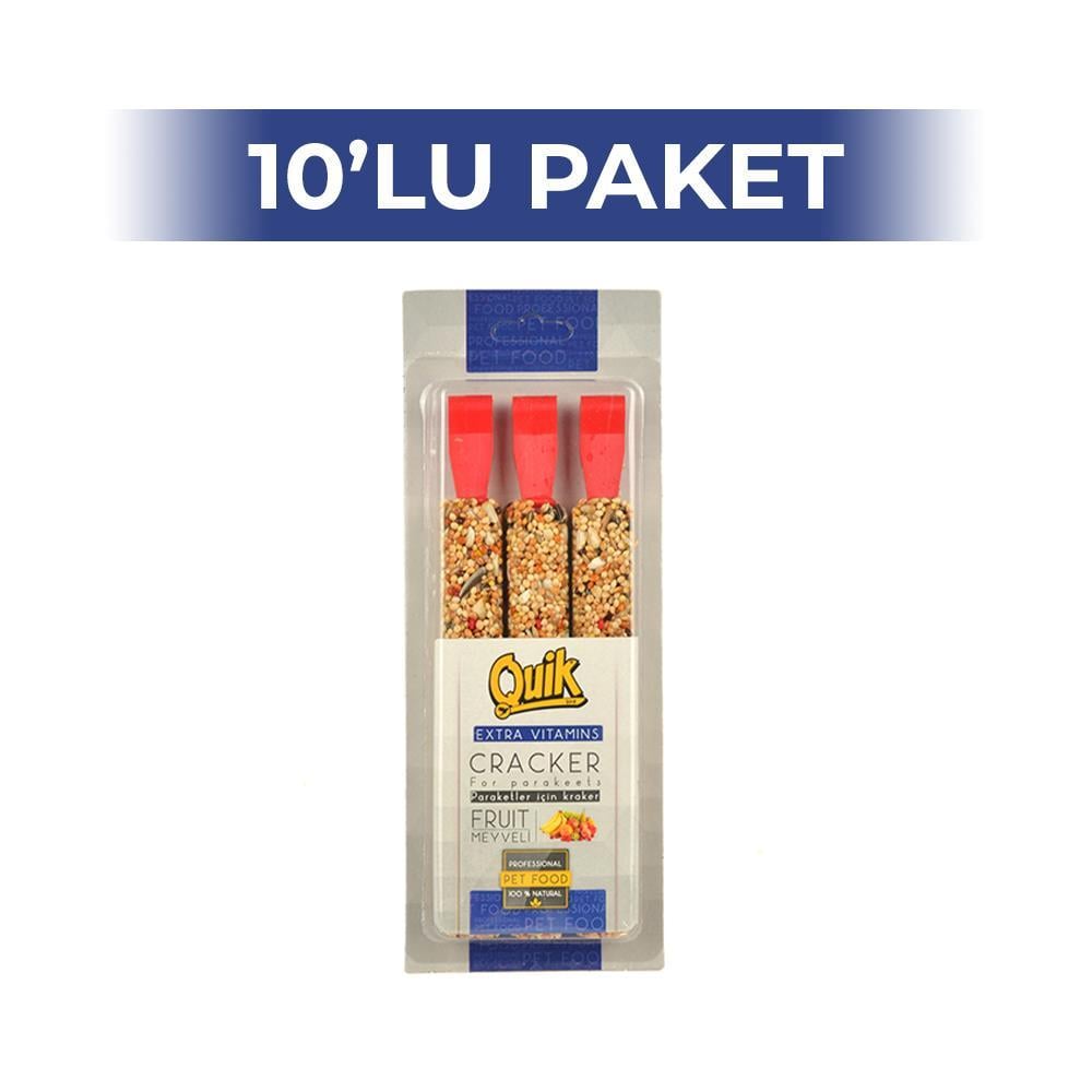 Quik Paraket Krakeri Meyveli 3x35 gr x 10 AdetQuik