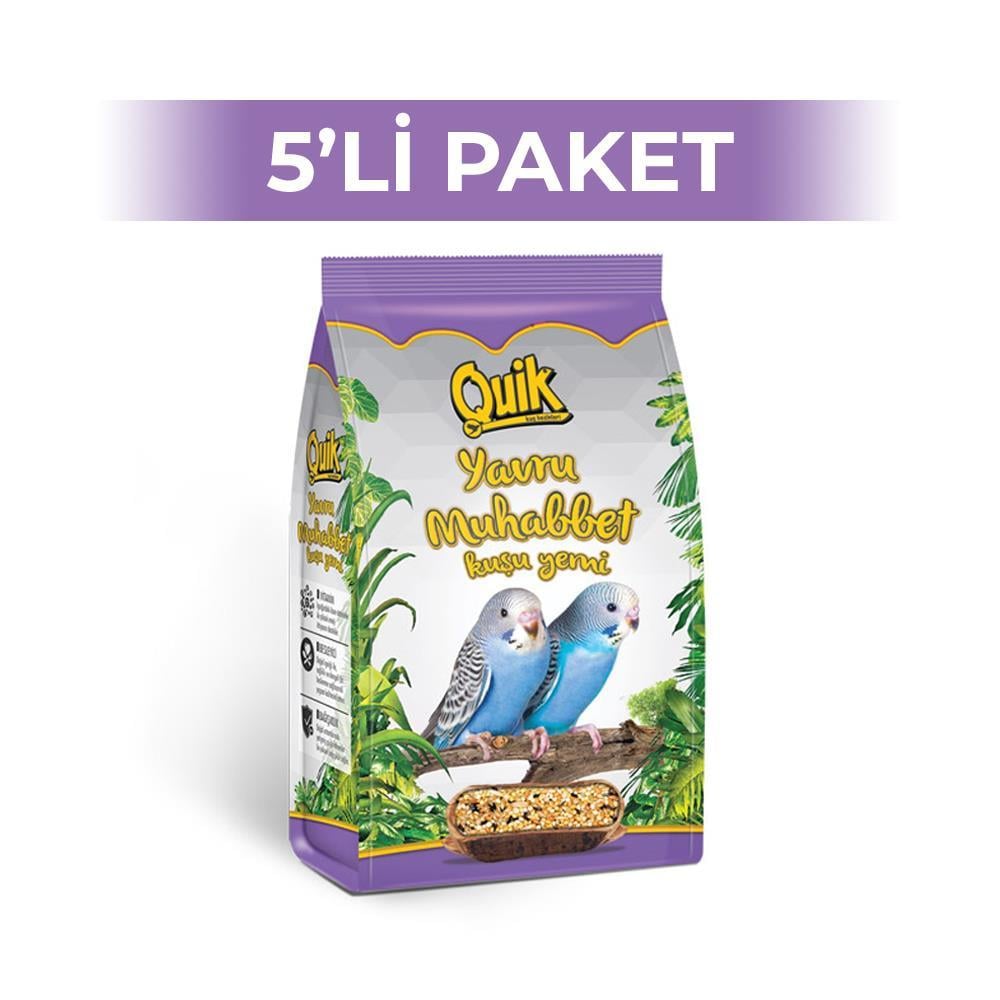 Quik Yavru Muhabbet Kuşu Yemi 400 gr x 5 AdetQuik