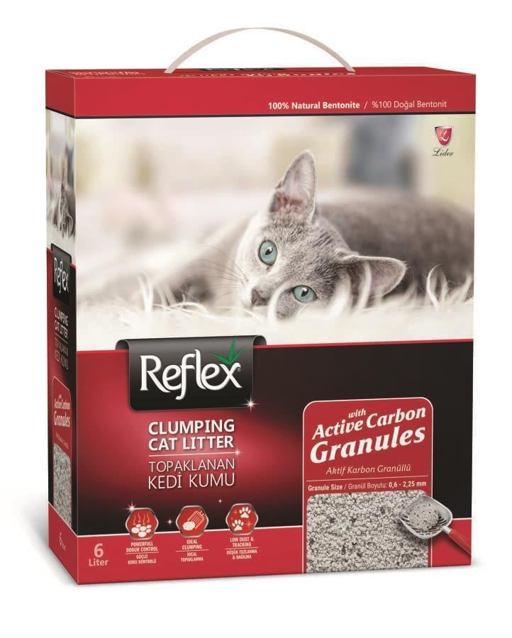 Reflex Aktif Karbon Granüllü Topaklanan Kedi Kumu 6 ltReflex
