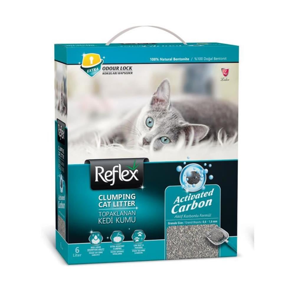 Reflex Aktif Karbonlu Süper Hızlı Topaklanan Kedi Kumu 6 ltReflex