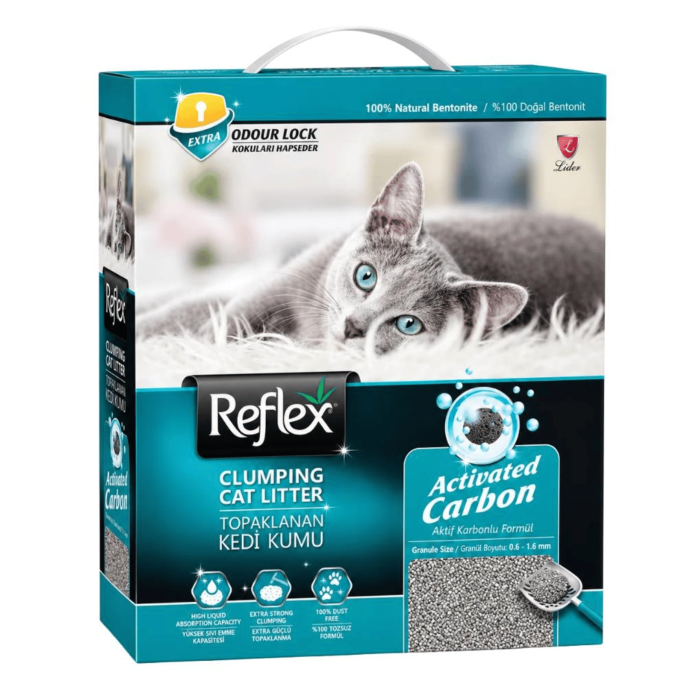 Reflex Aktif Karbonlu Süper Hızlı Topaklanan Kedi Kumu 10 ltReflex